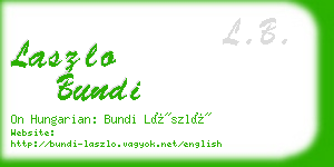 laszlo bundi business card